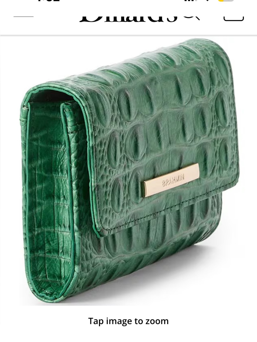 Brahmin kerra soft leather palm walet genuine leather